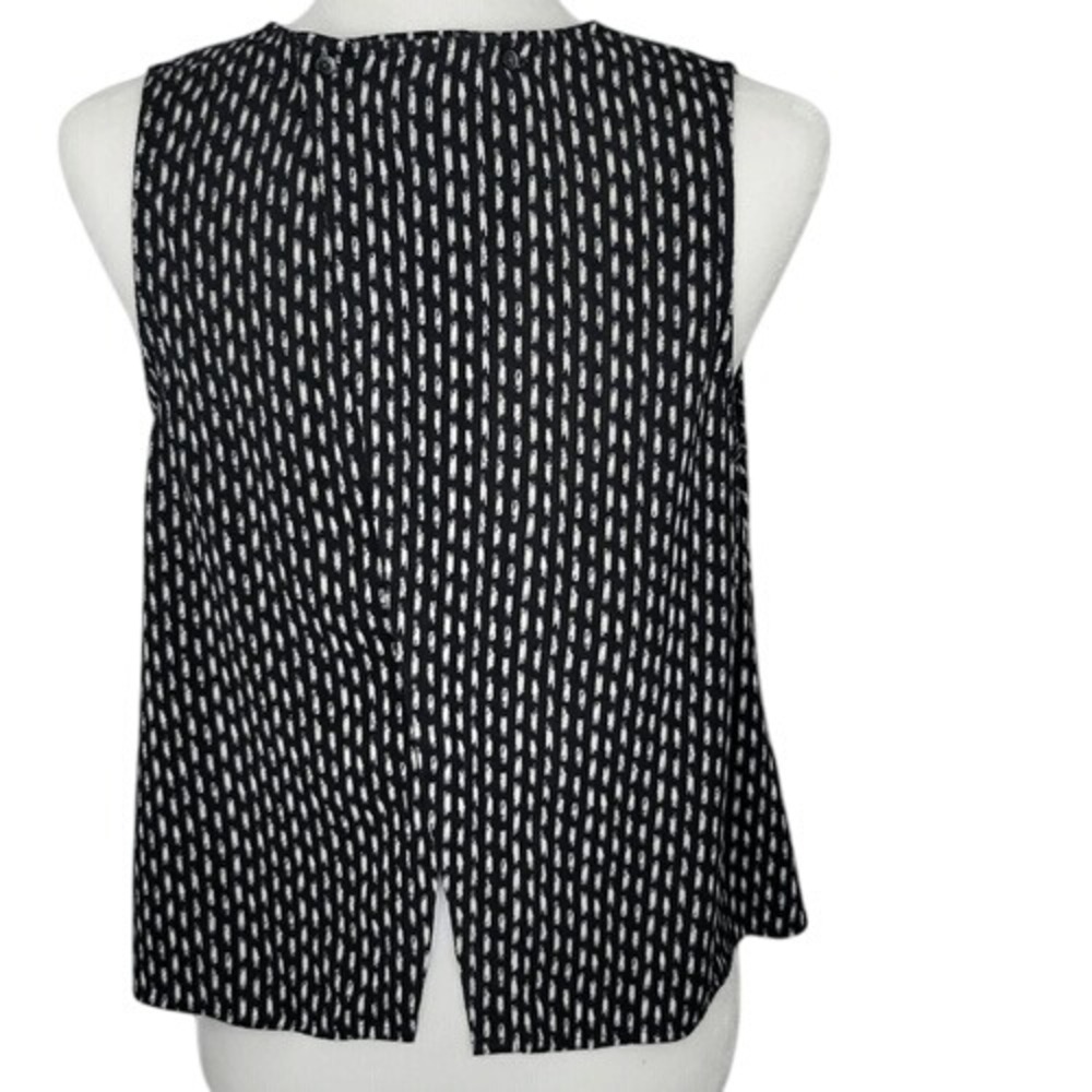 Madewell Split Back Black & White Top - Picture 4 of 8